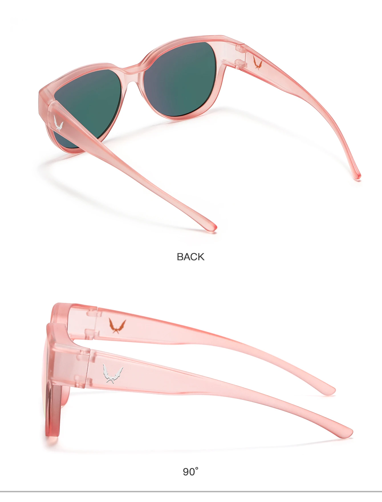 KAROS Modische quadratische polarisierte Sonnenbrille zum Überziehen von Myopie-Korrekturbrillen für Männer und Frauen, Vintage-Brille zum Angeln und Fahren – Detail 11