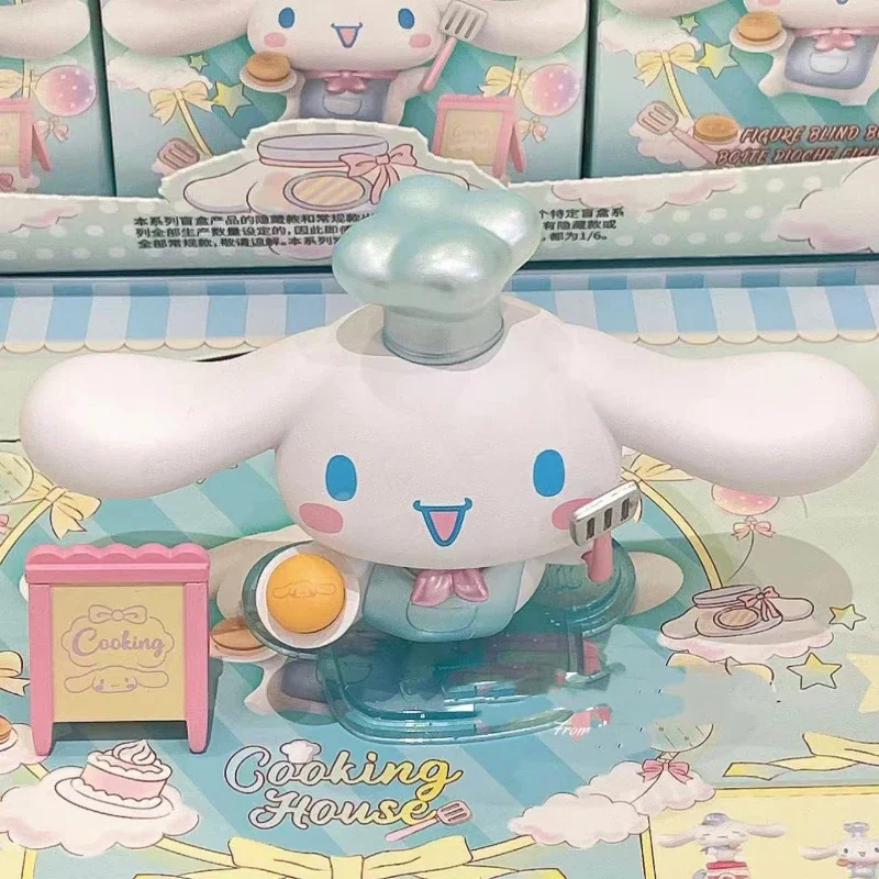 Genuine MINISO SanrioBlind Box Cinnamoroll Cooking Hut Series TidePlay Ornaments Model KawaiiAnime Doll Decoration ChildToy Gift