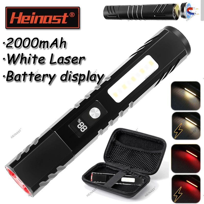 

Светодиодный фонарик 1200LM, магнит, USB перезаряжаемая рабочая лампа, COB, аварийное освещение, прожектор, уличный фонарь для кемпинга, рыбалки