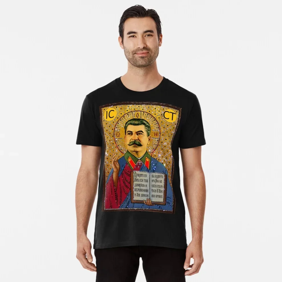 

Stalin Like GOD- Communist Soviet Leader Worship T Shirt. New 100% Cotton Short Sleeve O-Neck Casual T-shirts Size S-3XL