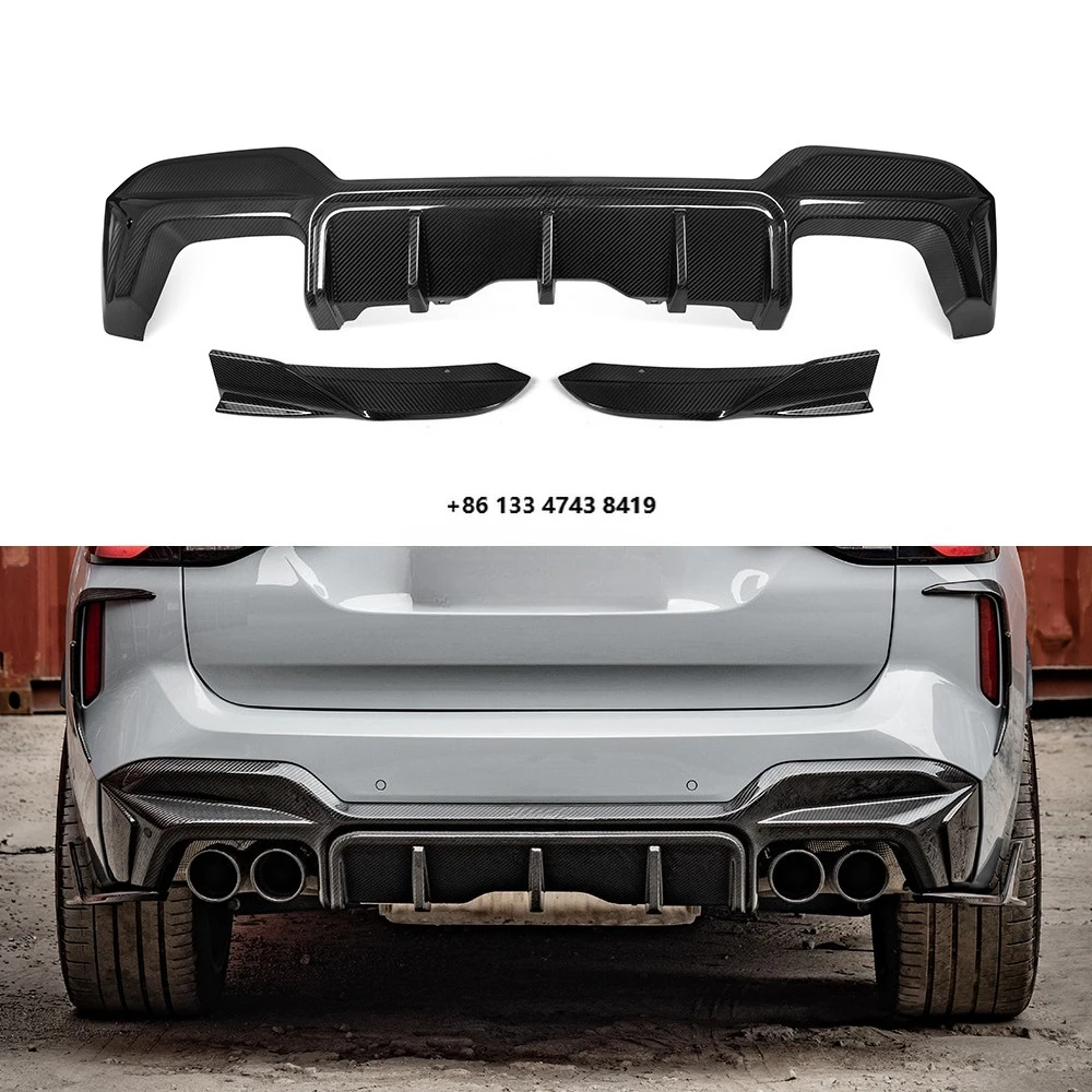 

X3M F97 Rear Diffuser Dry Carbon Fiber Glossy Carbon Fiber Rear Bumper Lip for X3M F97 F97LCI 2022-IN