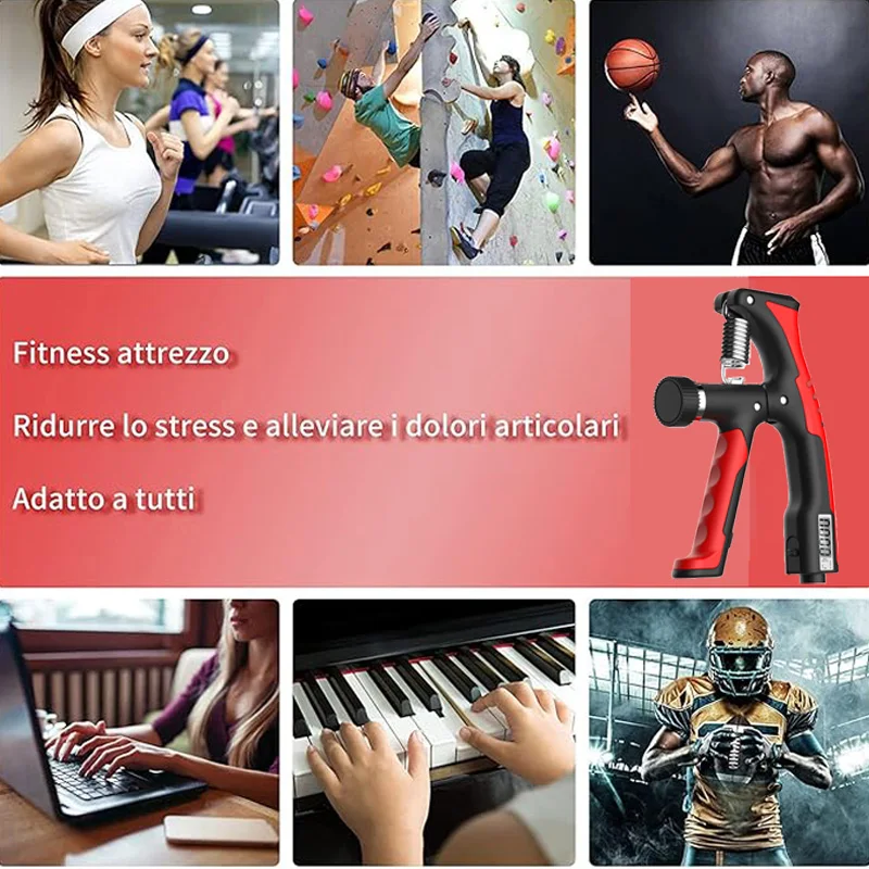 قبضة زنبركية على شكل حرف R، مقابض يد احترافية لقوة المعصم، الذراع، إعادة تأهيل عضلات الأصابع، التدريب، هدية اللياقة البدنية #4