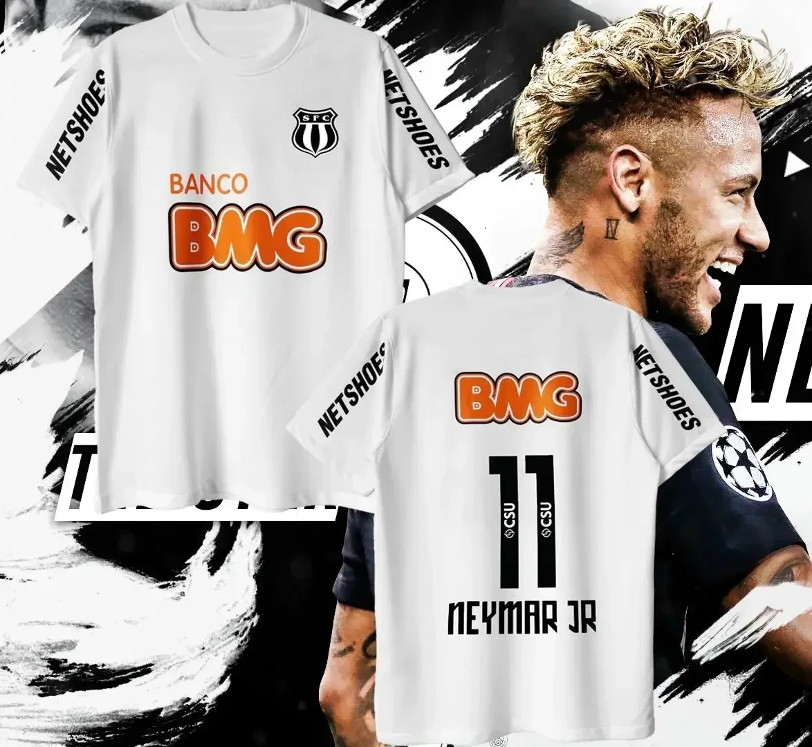 2012 Vintage Santos Family Football Jersey Classic Vintage 11-12 Santossi Family Quick Dry Football Jersey Neymar Football Adult