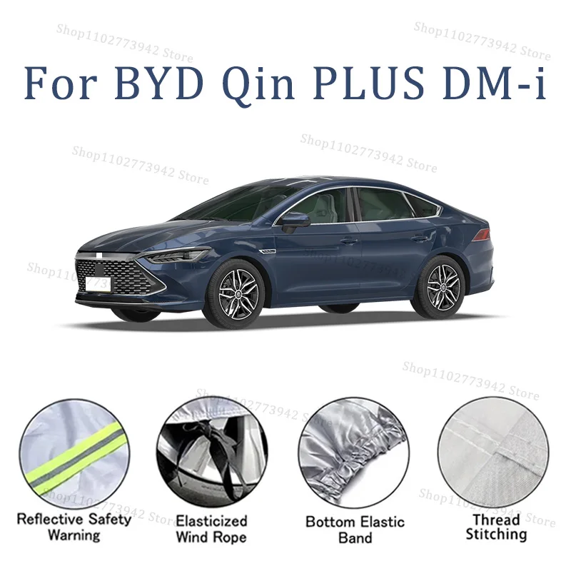 

Car Cover Protection Sunscreen Heat Insulation Dust Resistant Scratch For BYD Qin PLUS DM-i Car Exterior Accessories