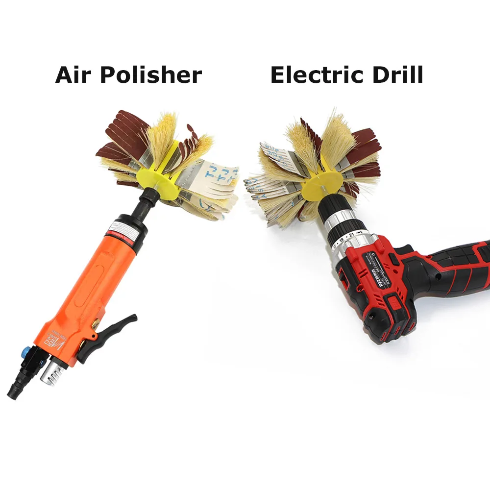 6 "150mm carpintaria polimento escova roda broca moedor elétrico acessórios-bandas de pano de lixar, fio abrasivo, sisal