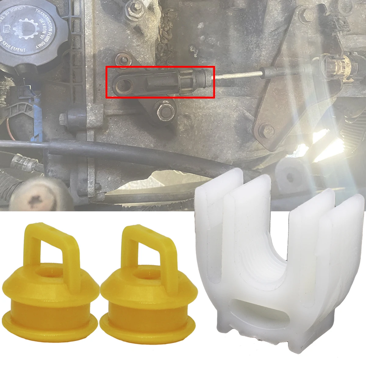 

3Pcs For Chevrolet Cruze Shift Cable Bushing Automatic Transmission Range Selector Lever Adjuster Lock Clip Gearbox Repair Kit