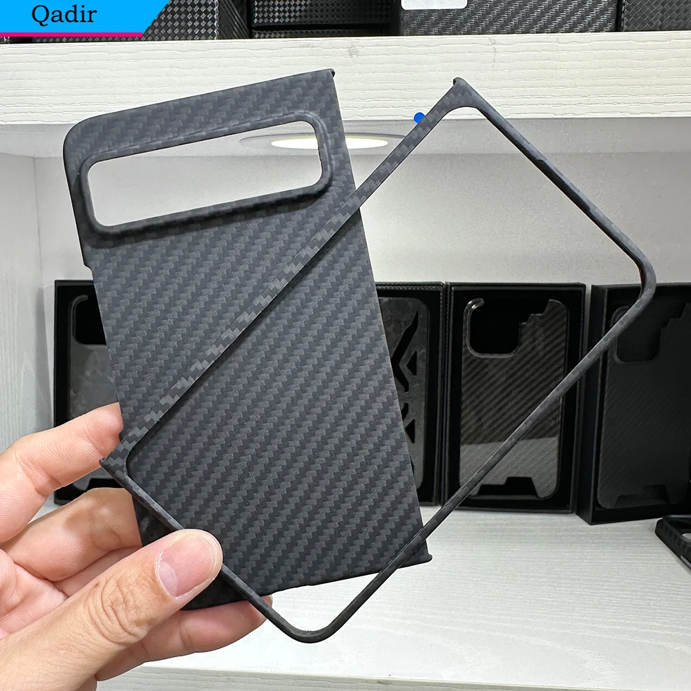 

QADIR Real pure Carbon Fiber Case For Google PixelFold Case Aramid Fiber Ultra Thin Anti-fall Business Phone Cover