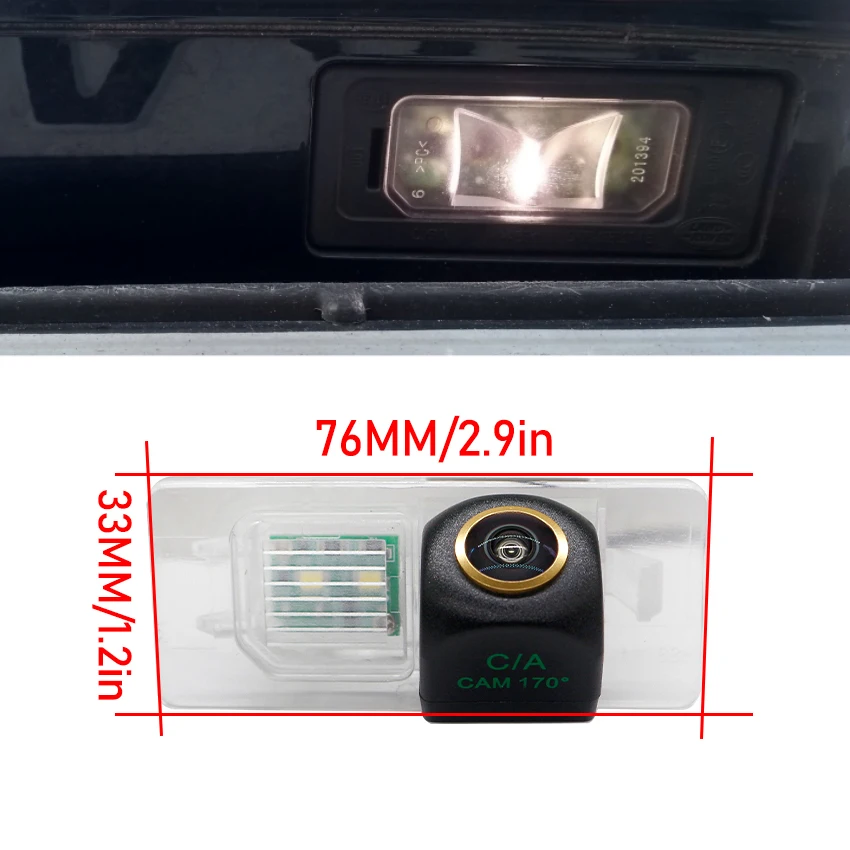 Rear View Parking Camera For Jaguar F-Pace SUV 2016 2017 2018 2019 HD CCD Night Vision Backup Reverse Camera Golden Fisheye Lens