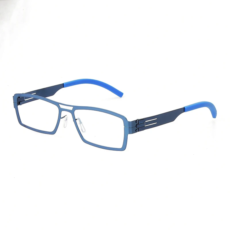 2024 Germany Screwless Men Square Glasses Frame Ultralight Business 1173 Eyeglasses Fashion Designer Eyewear Frame Spectacle