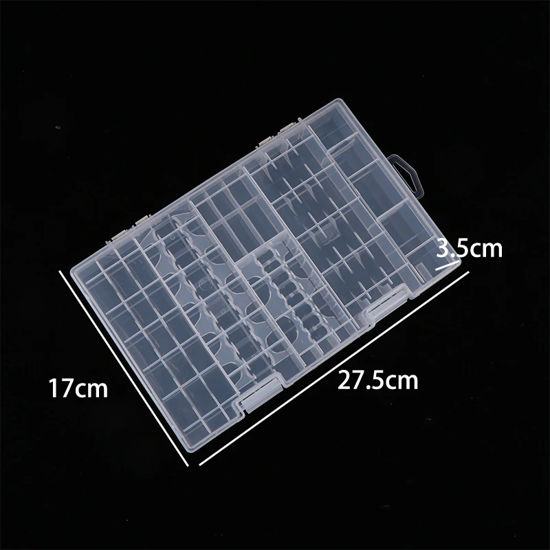 AA 40x AAA Hard Plastic Anti Impact Wear Resistant Storage Box Battery Case Practical Organizer Clear Inner Compartment Holder