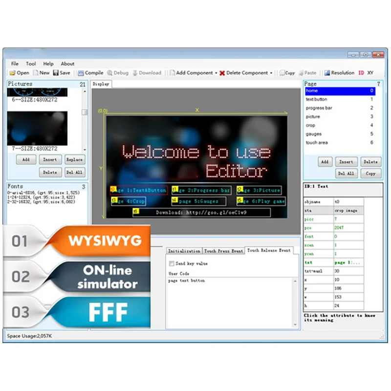 HMI LCD Touch Display NX4832T035 3.5-Inch Human-Machine Interface HMI Resistive Display Enhanced Series