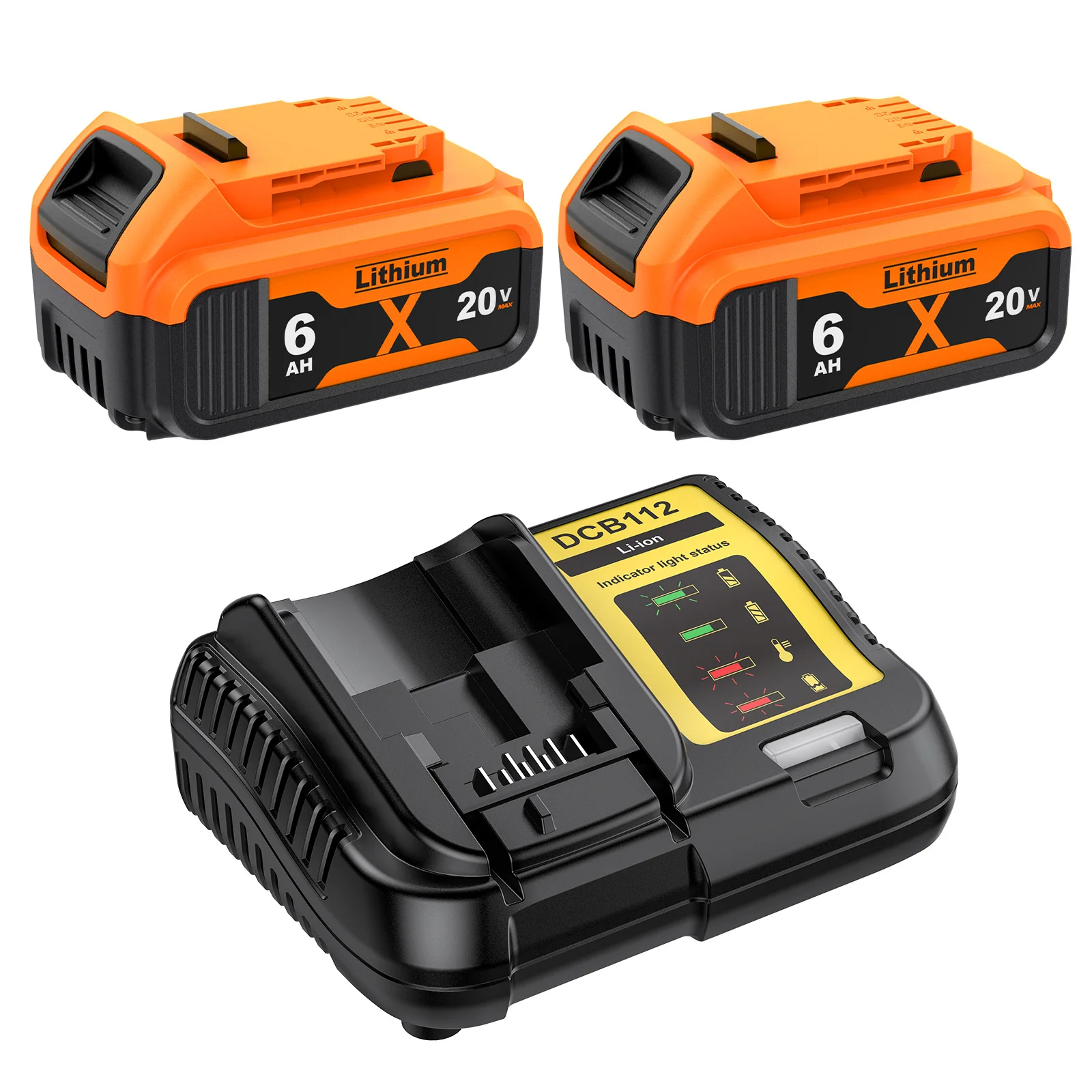 6000 mAh Für Dewalt DCB200 20 V Batterie DCB205 DCB206 DCB209 DCB181 DCB182 Ersatz Power Tool Lithium-Batterien mit 6A Ladung