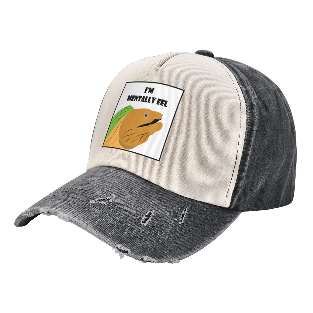 Mentally Eel Fish Pun Baseball Cap derby hat Rugby Girl'S Hats Men's