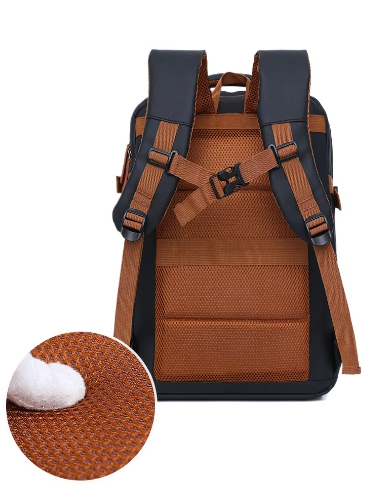 New Model Business-style Backpack - Large Capacity, Water-resistant Computer Bag, Multi-functional Short-distance Travelbackpack