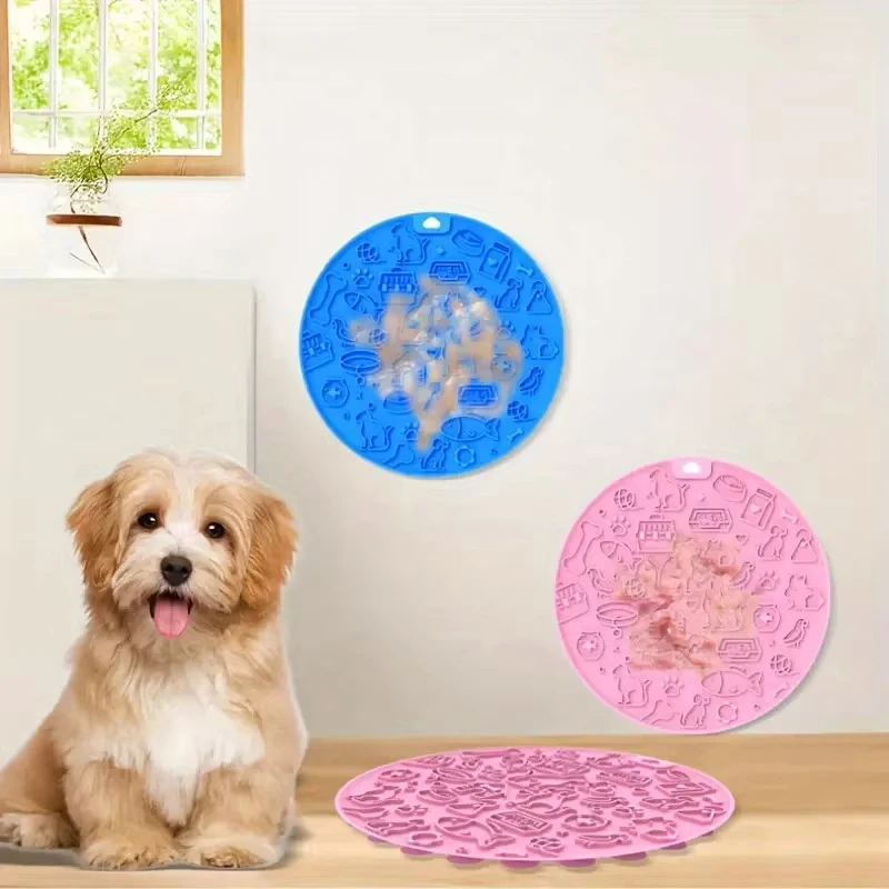 Pet Feeding Mat Silicone Dog Licking Pad Square Dogie Feeding Training Pad for Dry-wet Food Dog Feeder Pet Mat Water Feeding Mat - view 4