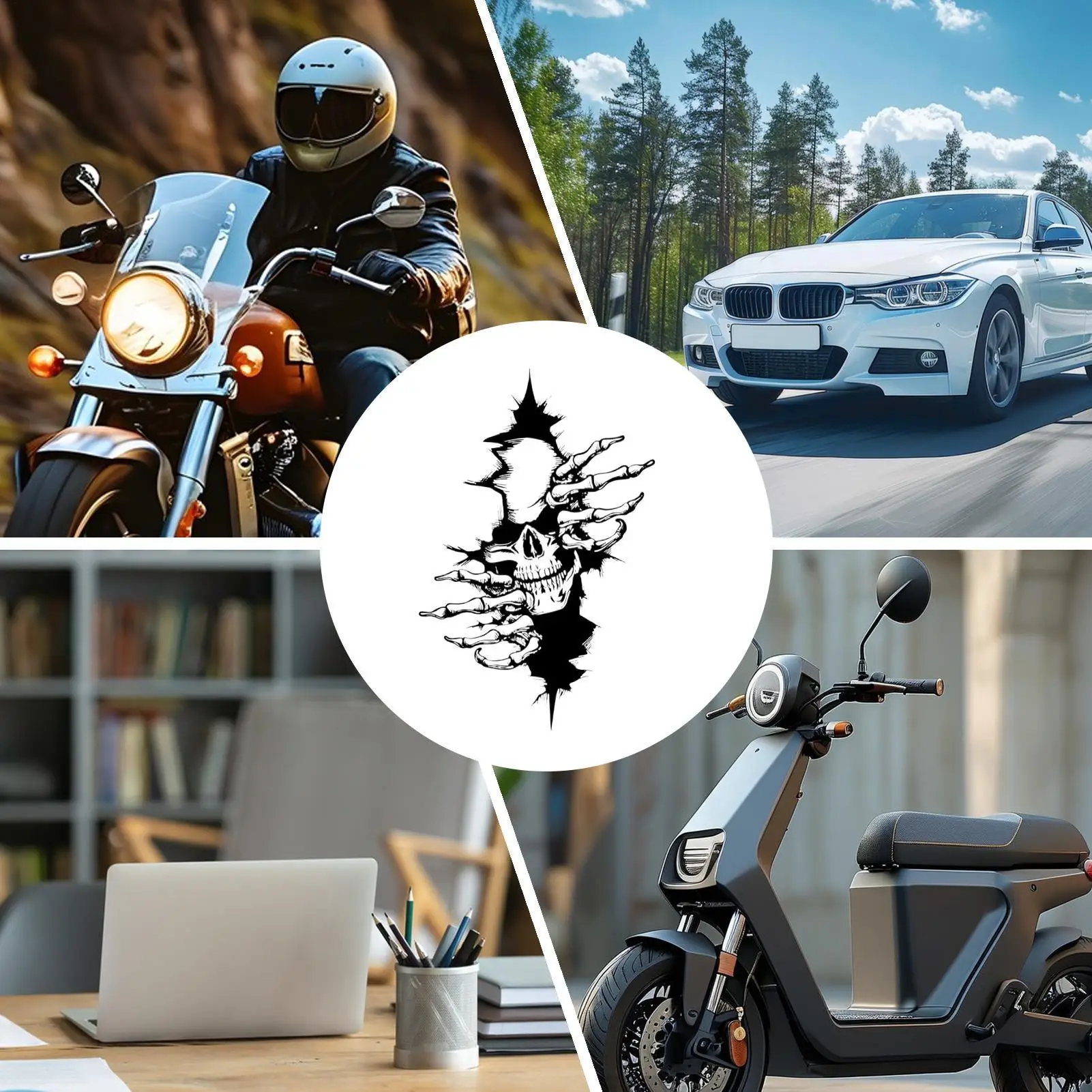 

Наклейка на автомобиль с черепом, страшная наклейка, украшение на Хэллоуин, наклейки на кузов для автомобиля, грузовика, внедорожника, мотоцикла, окна, внешний капот, кузов