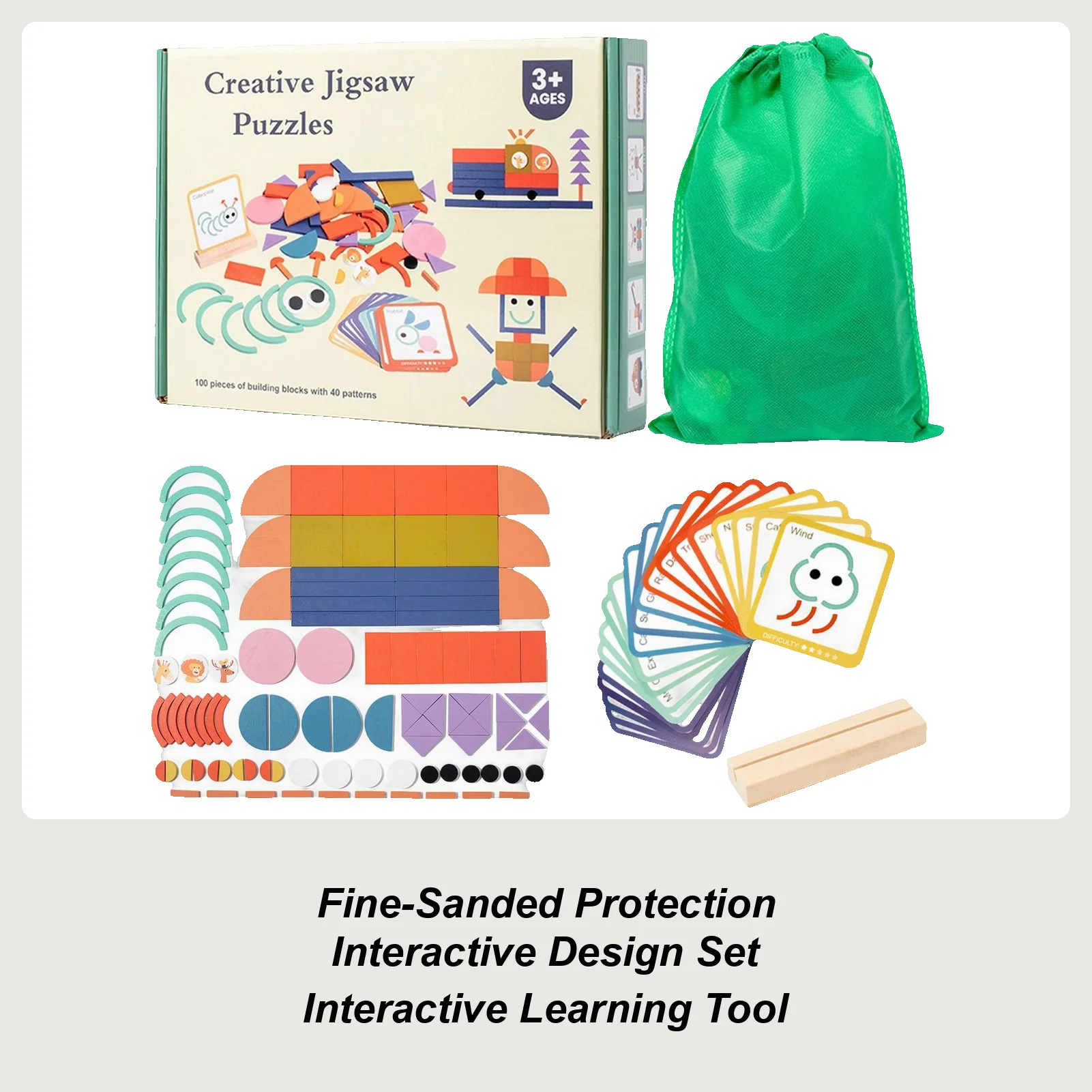 บล็อกตัวต่อรูปทรง STEM ของเล่นเสริมพัฒนาการ แท่งไม้เสริมทักษะการเรียนรู้ สำหรับเด็กชาย เด็กหญิง พกพาสะดวก ใช้ได้ทั้งในห้องนอน ที่บ้าน และการเรียนรู้แบบ Homeschool