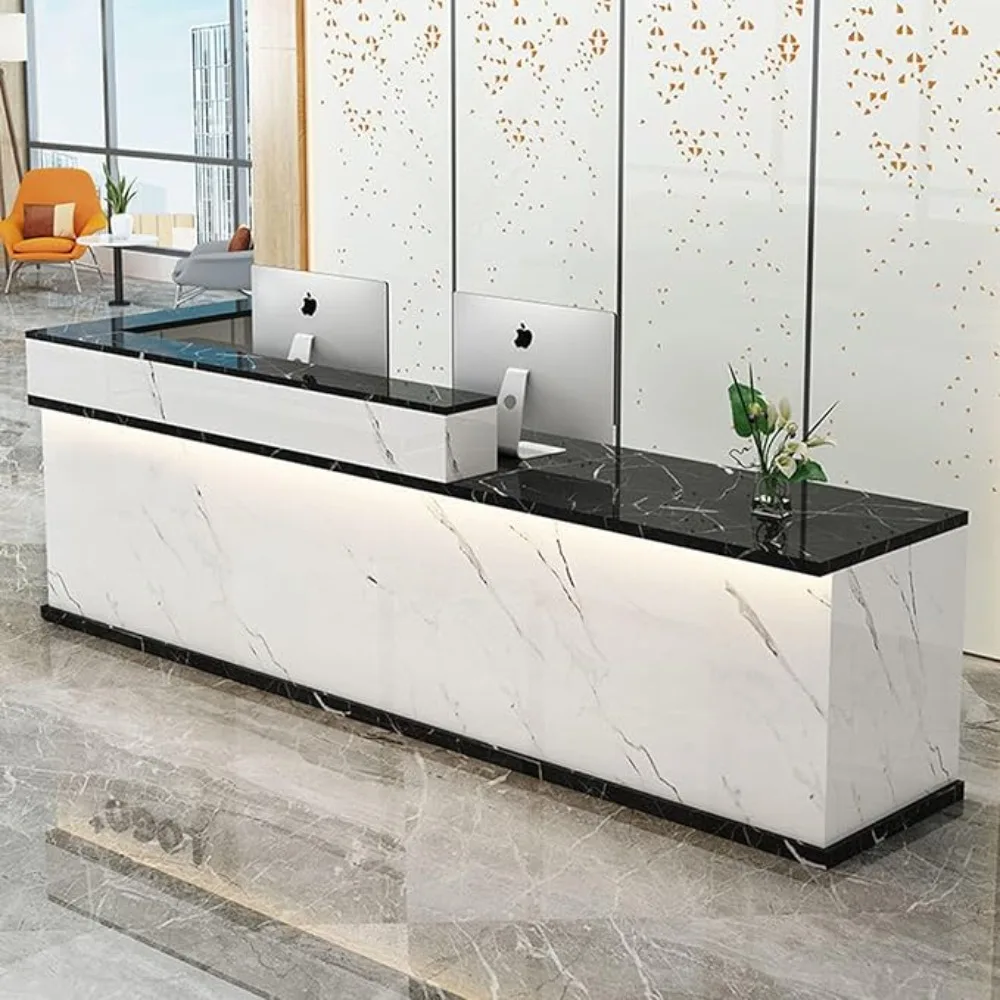 Cashier Company Front Desk Cashier Desk Reception Counter Simple Modern Simple Corner Cashier bar Table Company Reception Desk