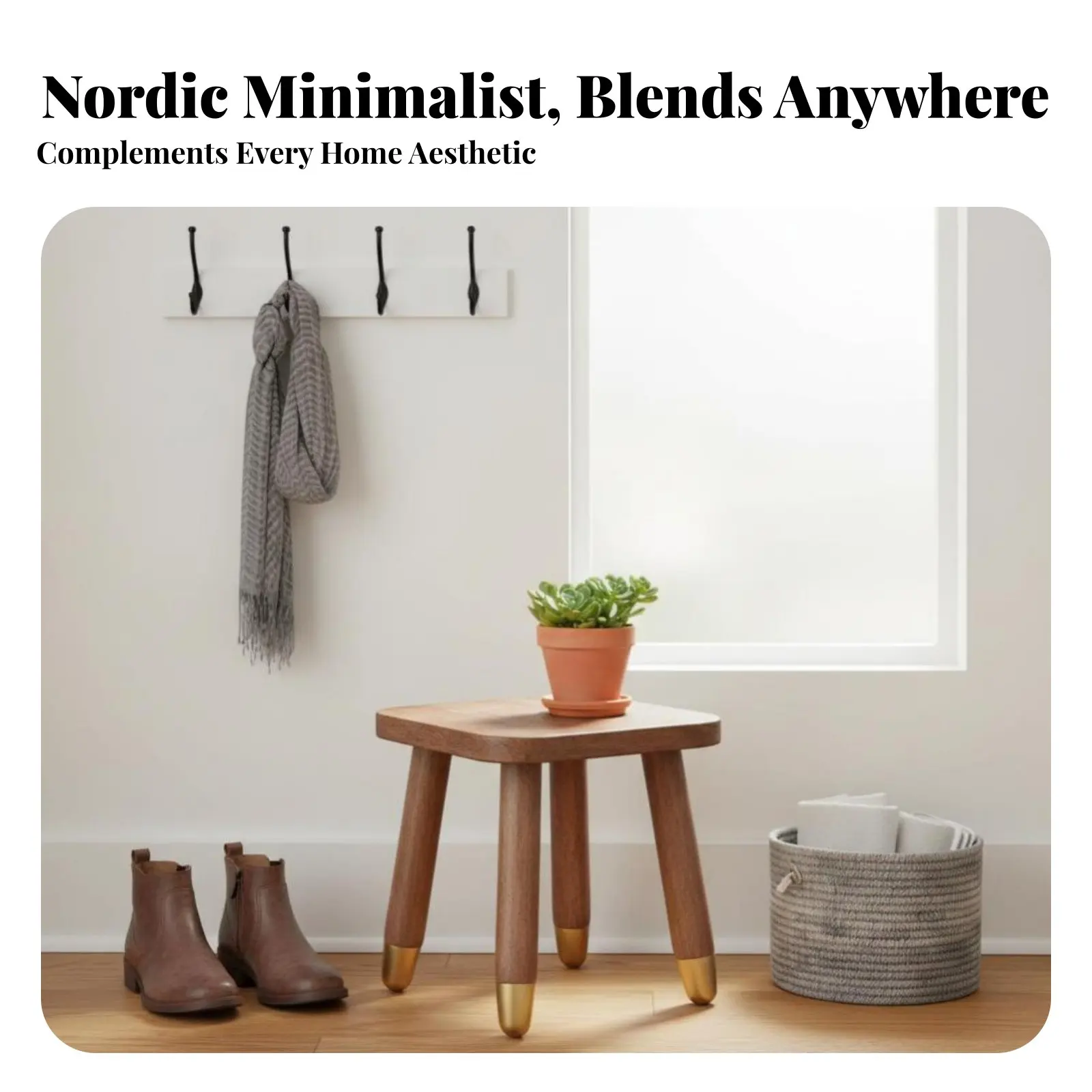 低背の多機能ハンドル付きスクエアスツール、完全組み立て済み、高齢者、移動困難な方、キッチン向けに安定した設計