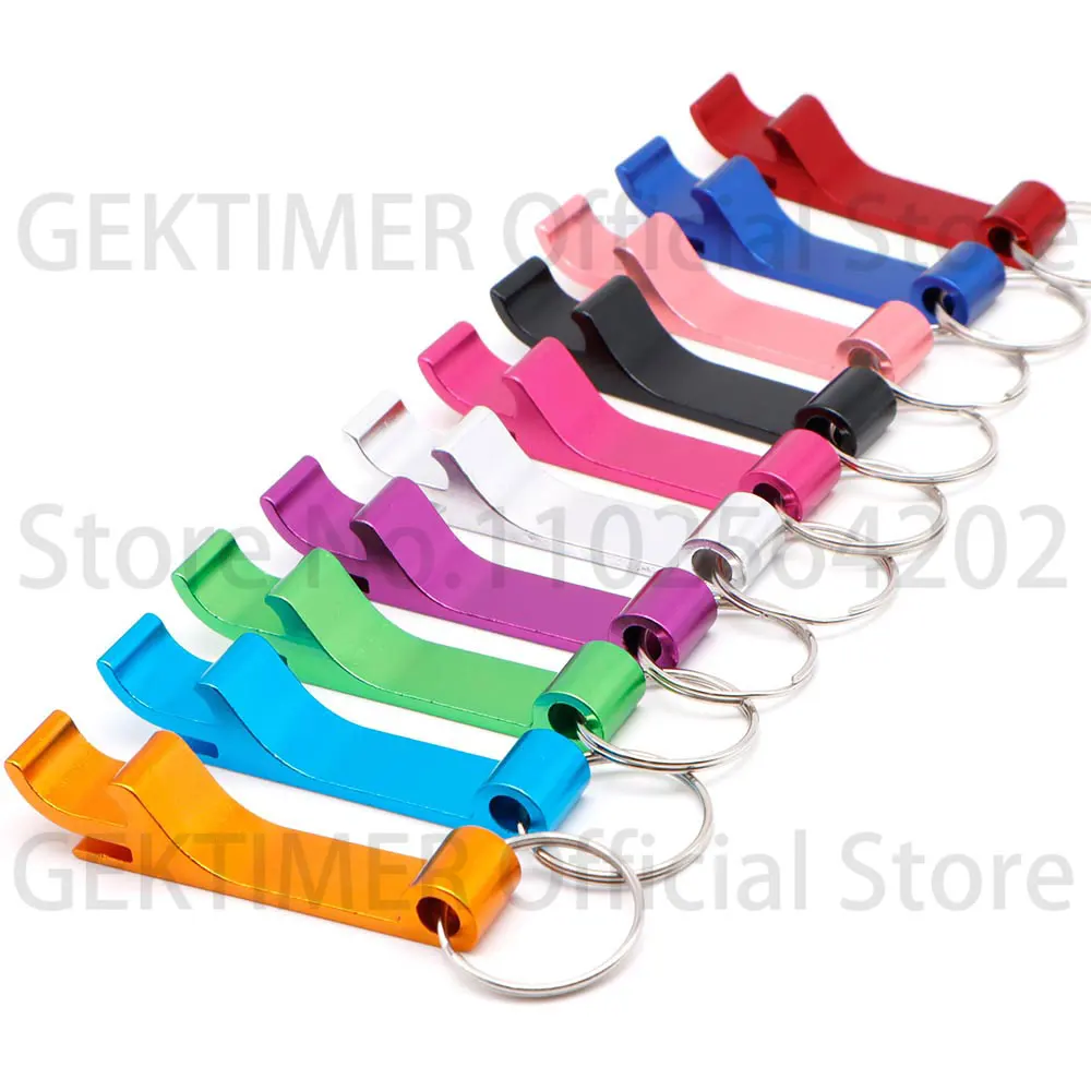 Wholesale 100/50/20Pc Personalized Logo Beer Bottle Opener Keychain Customized Name Beverage Wedding Party Favor Gifts
