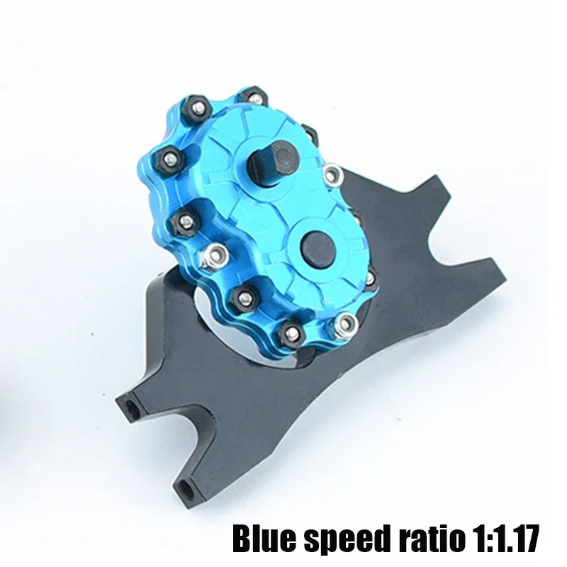 Caso di trasferimento in lega metallica Rapporto di velocità 1:1/1:1.17 per 1/14 Tamiya RC Rimorchio Autocarro con cassone ribaltabile SCANIA R620