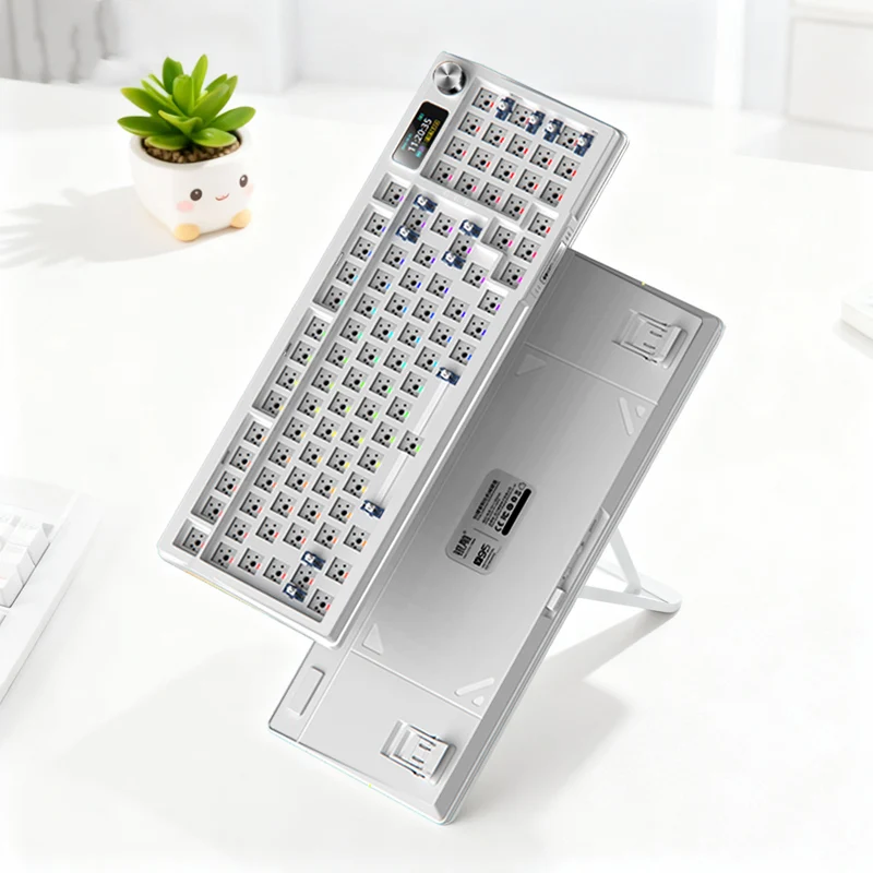 

YINDIAO Y95Gasket Bluetooth 2.4G Wireless Hot-swappable Customized Mechanical Keyboard Kit DIY RGB Backlit 8000mAh With Screen