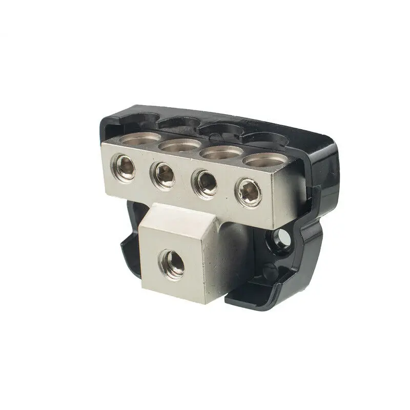 Car Audio Power Fuse Holder/ Distribution/ Block Junction Box 1/0 Gauge In To 4 Gauge Out Electric Wire Connector Accessories