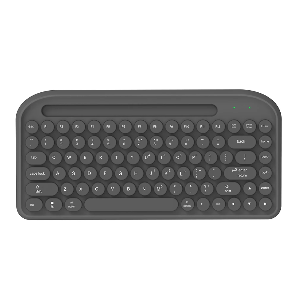 Mini for BT Keyboard with Portable U Slot Stand Colored Keyboard for Phone Tablet Laptop