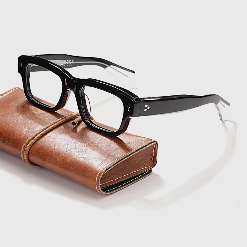 

Exquisite Handmade Square Acetate Glasses Frame Men Women optical Myopia Presbyopia prescription eyewear Customization Logo