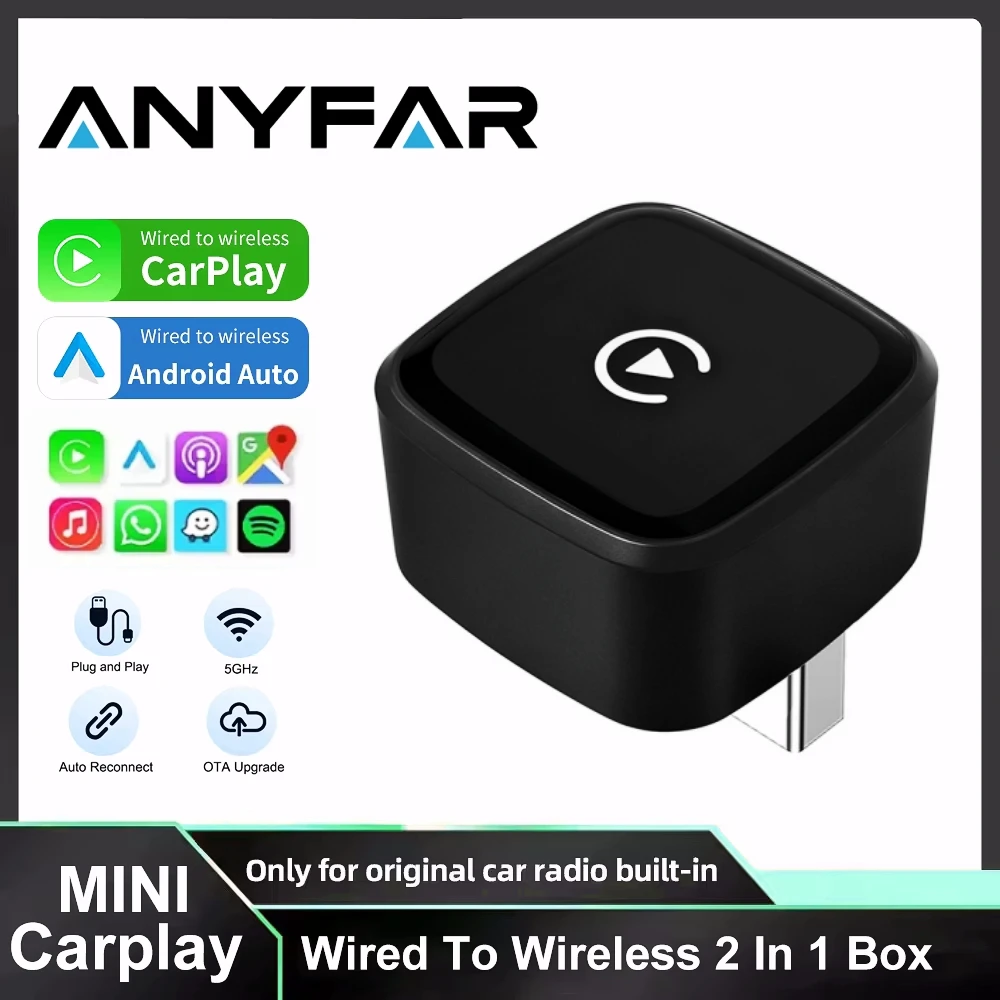 Android Auto Wireless Carplay Bluetooth Wifi Plug and Play 2In1 Dongle For Chevrolet Citroen Buick Cadillac Chery VW
