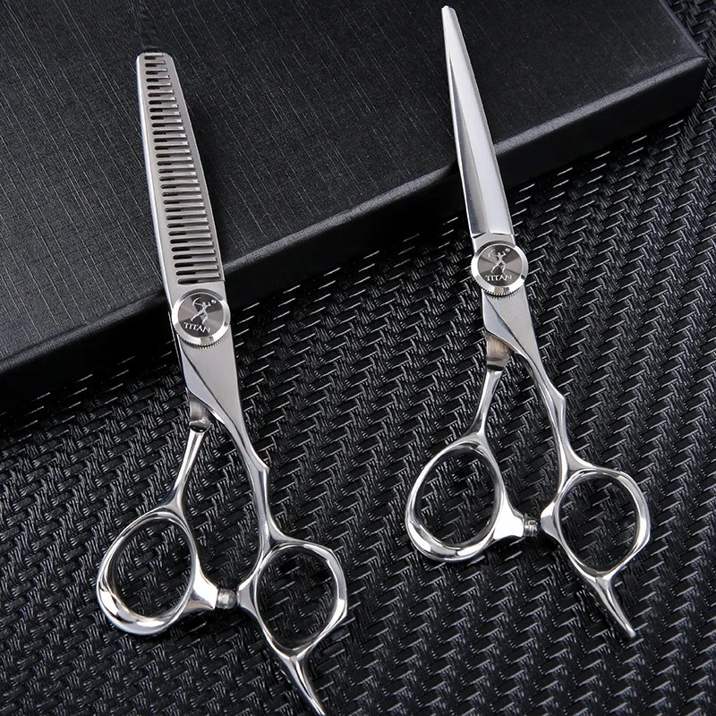 

TITAN профессиональные парикмахерские ножницы парикмахерские ножницы для стрижки волос набор для истончения 5,5/6,0/6,5,7,0 дюймов сталь Японии440c