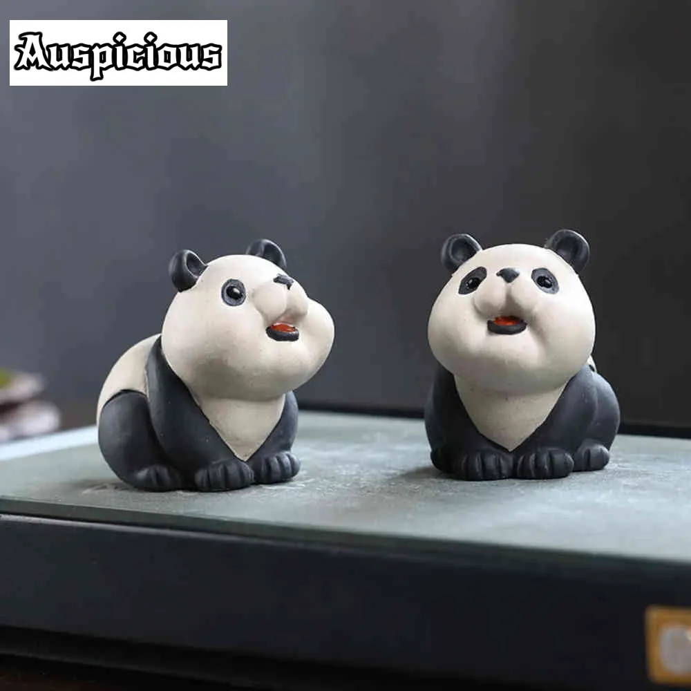 

Giant Panda Yixing Zisha Tea Pet Handmade Cute Animals Tea Play Sculpture Tea Figurine Tea Ceremony Tea Statue Teaset Ornaments