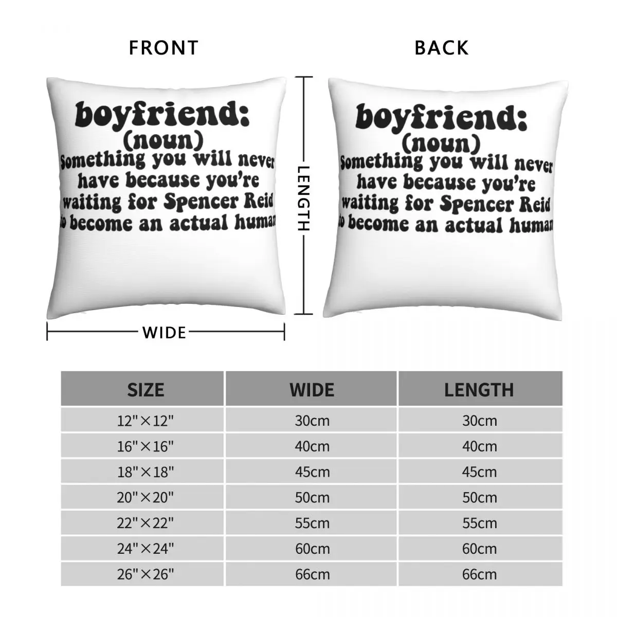 Spencer Reid Criminal Minds Square Pillowcase Polyester Linen Velvet Pattern Decorative Throw Pillow Case Home Cushion Case 18