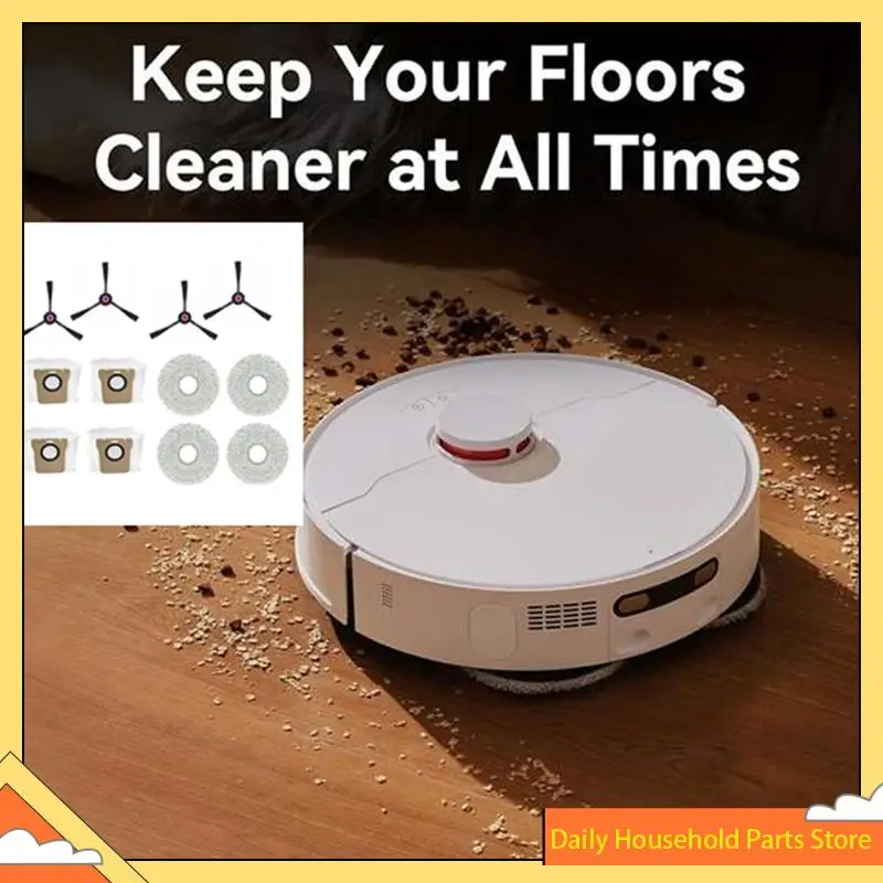 【Gran venta】12 Uds. De piezas de repuesto para Robot limpiador JONR P20 Pro, accesorios, cepillo lateral lavable, paño de mopa, bolsa para el polvo