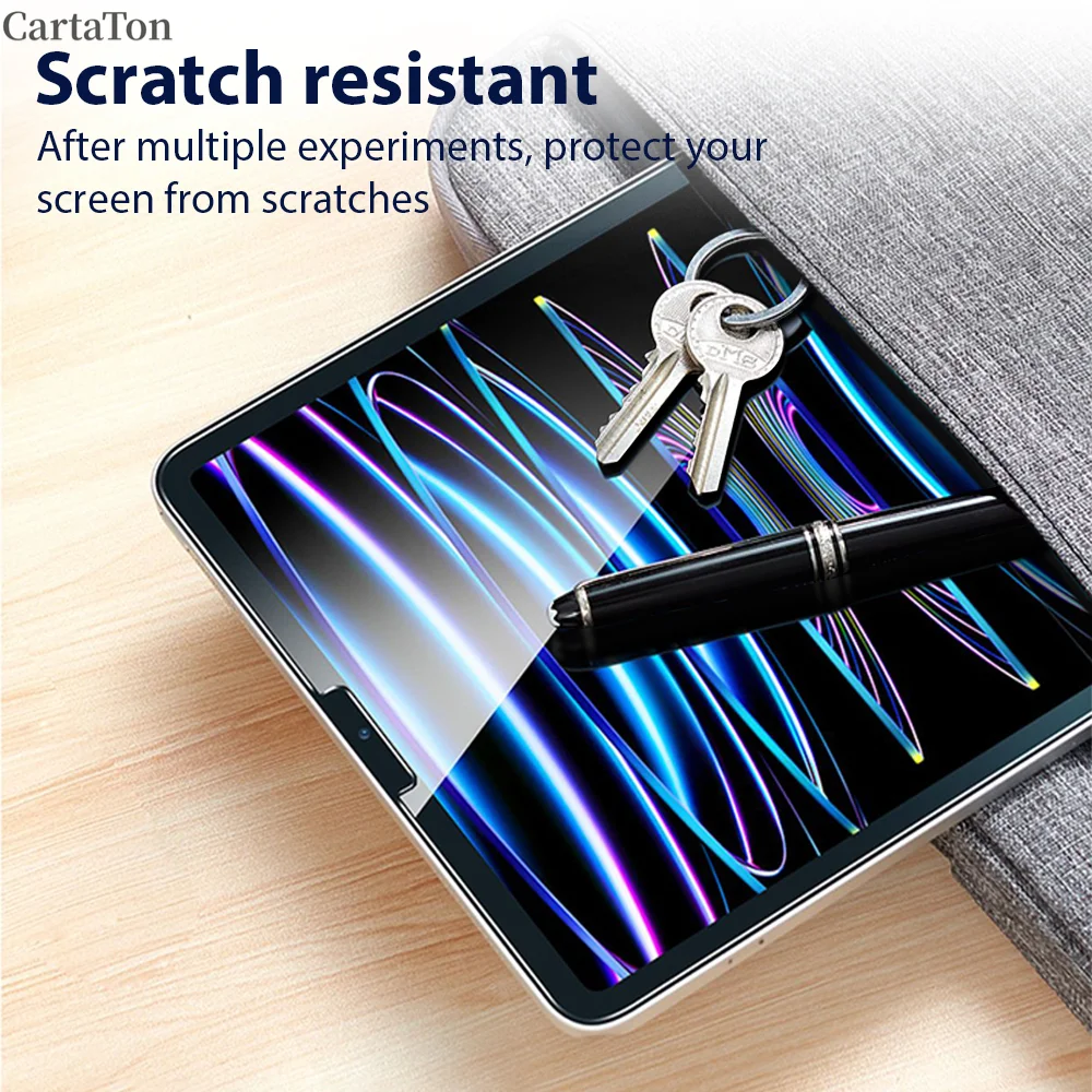 واقي شاشة من الزجاج المقسى لجهاز Ipad 10th 10.9 9th Generation Pro 11 12.9 13 2024 M2 M4 Mini 6 Air 5 4 7th 8th Gen 9.7 Film