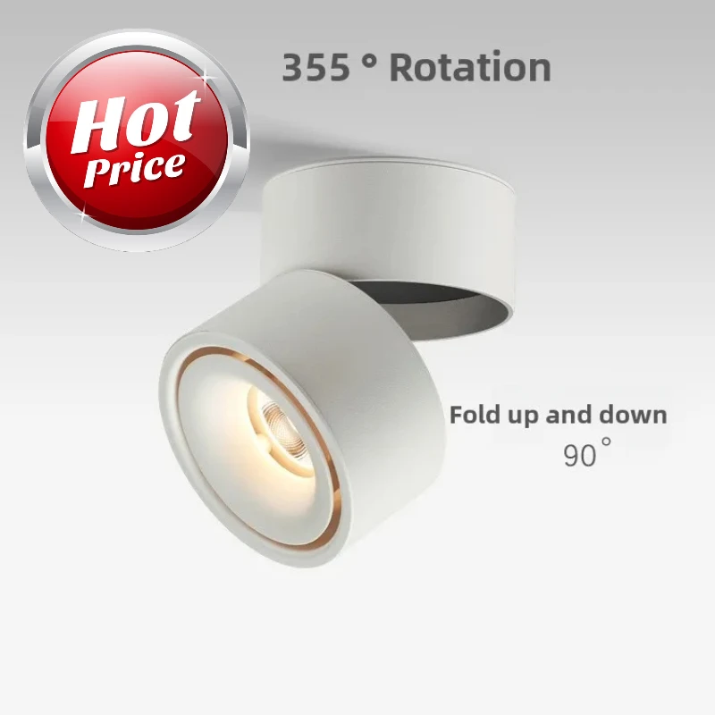 

AC220V 110V Surface Mounted LED Ceiling Light Tube Light Rotatable Adjustable Angle 7W 10W 12W LED Spotlight, Indoor Lighting