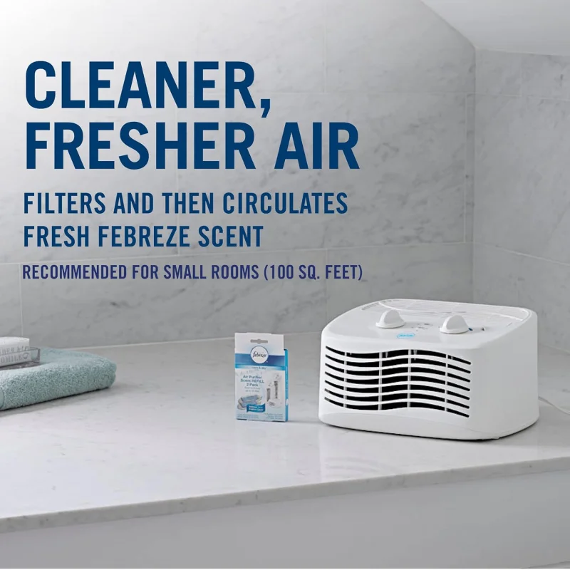 Febreze HEPA-Type Air Purifier for Home, Bedroom, Small Room, Clean of pollutants and allergens such as dust,