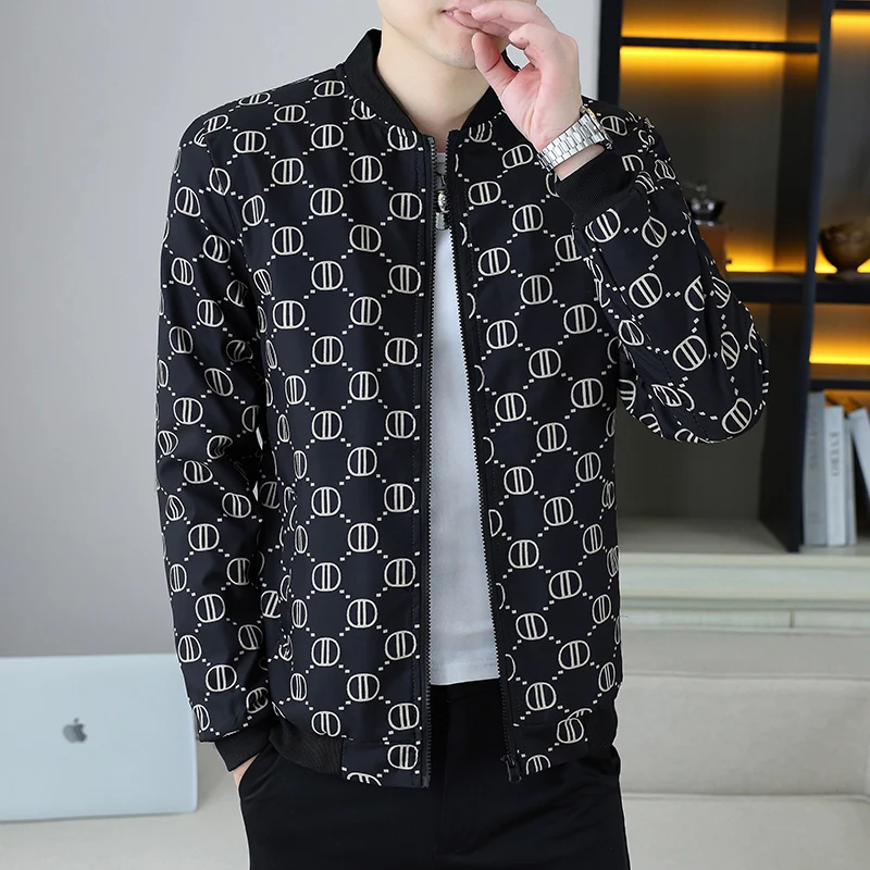 Outdoors, Male, Print, Baseball Shirt, Hiking, Camping, Fishing, Traveling, Sports, Simple, Trendy, Versatile, Casual, Jacket