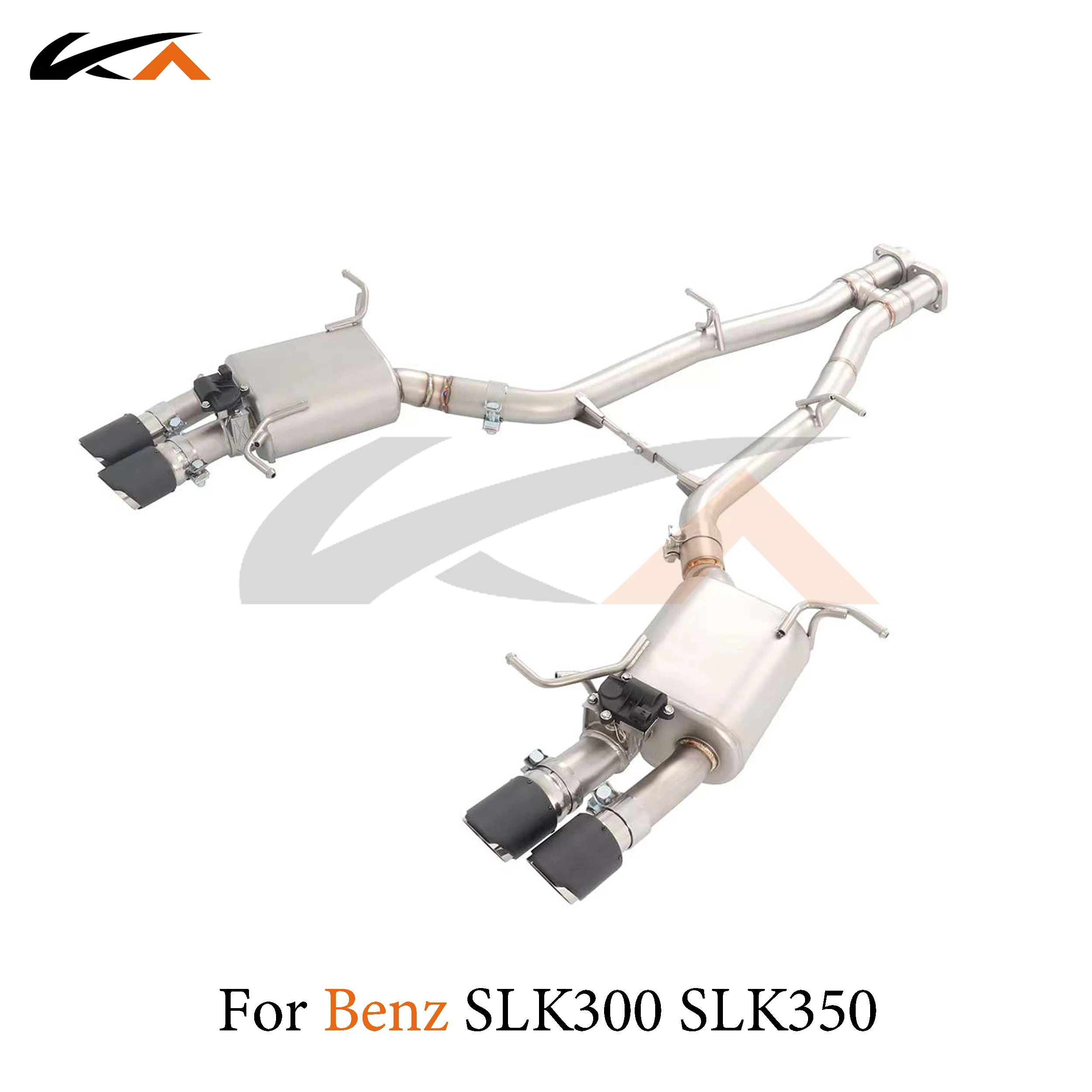 KA Tuning exhaust system stainless catback for Mercedes-Benz SLK300 SLK350 rear section performance parts muffler with valve