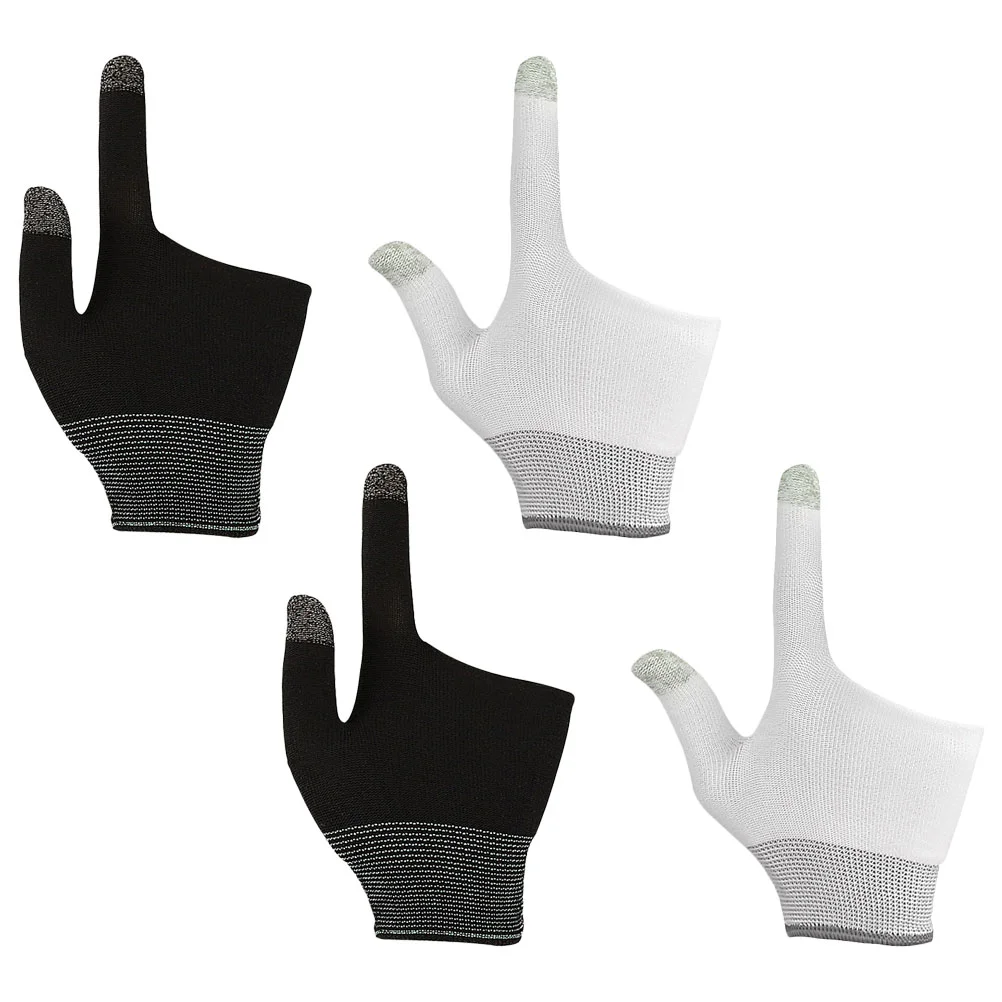 2 Pairs Game Gloves Finger for Gamer Comfortable Sleeve Gaming Thumb Sleeves Mobile Work