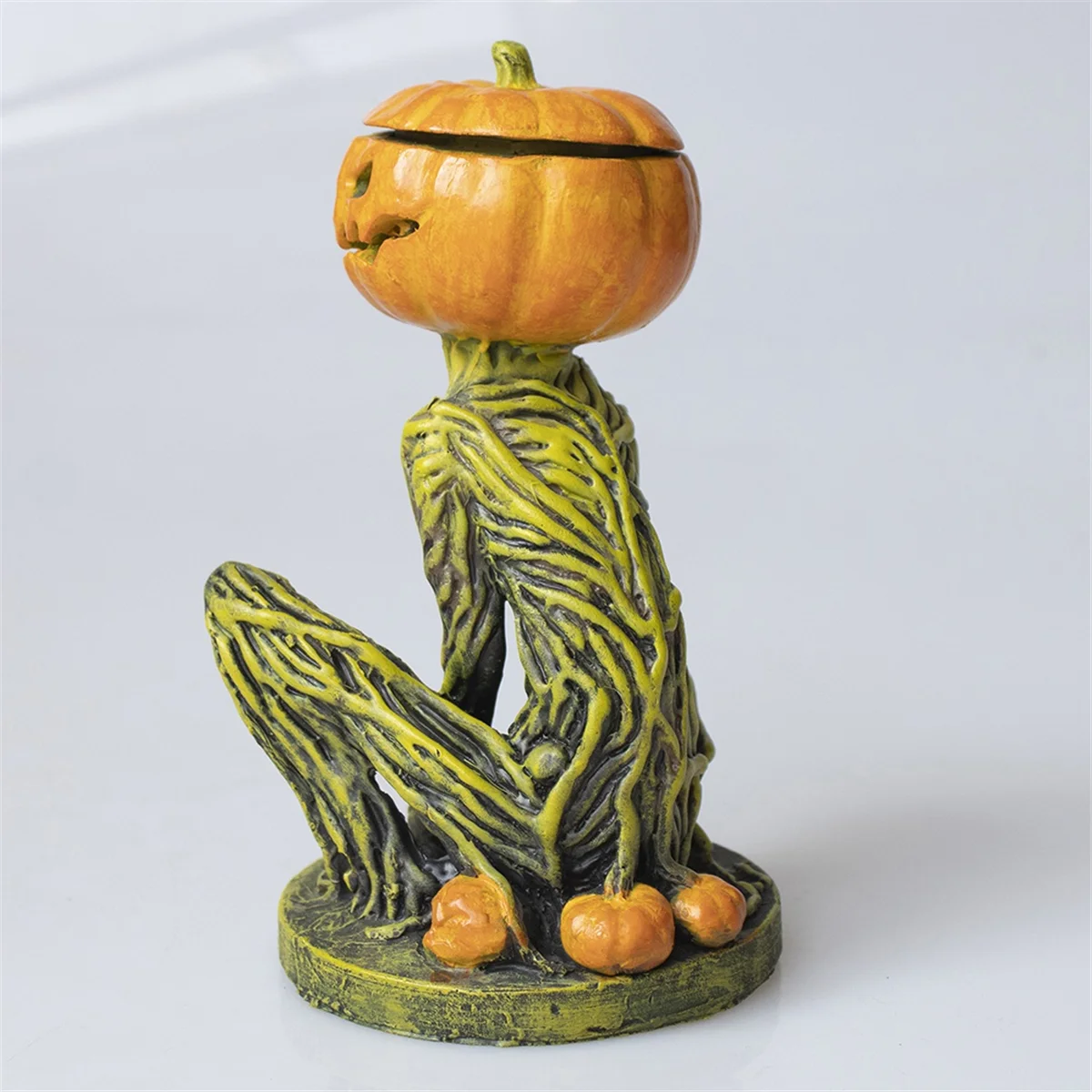 Candelabro de calabaza terrorífico, adornos versátiles, decoración del hogar