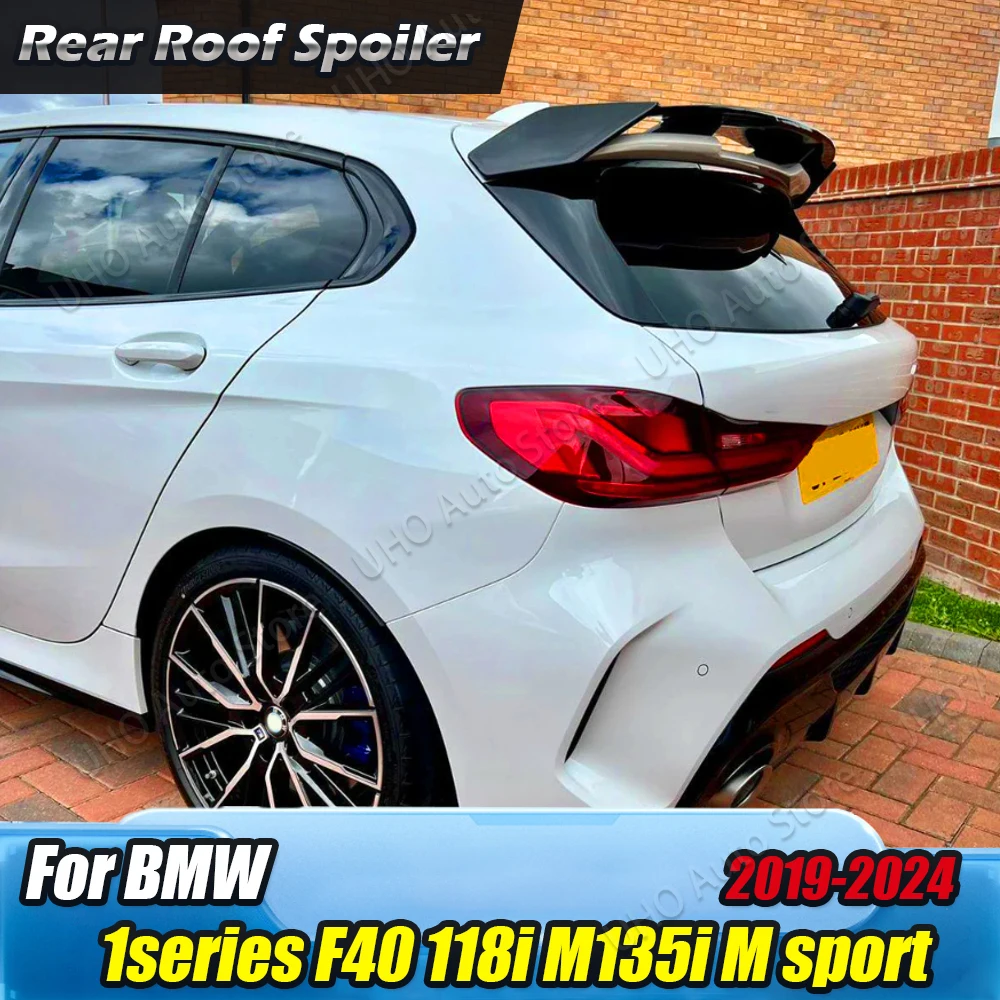 Car Rear Roof Trunk Spoiler Tail Wing Styling Body Kit Black Tuning For BMW 1 Series F40 118i 120i M135i M Sport 2019-2024