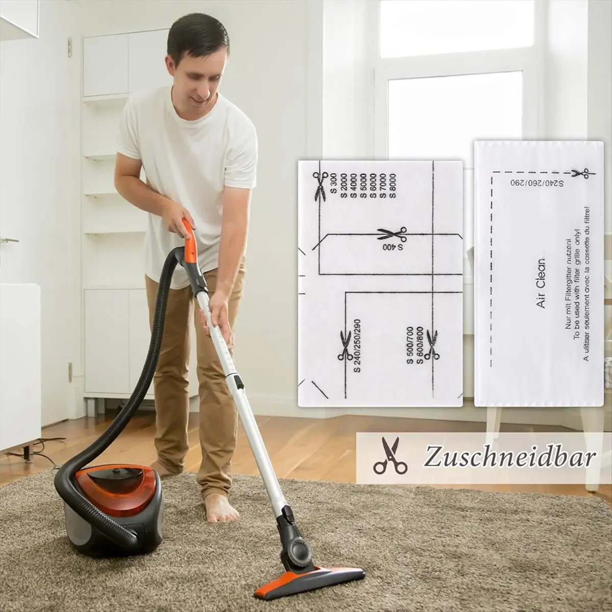 Vacuum Cleaner Filter Set for Complete C1/2/3 Vacuum Cleaner Filter and Motor Protection Filter Set