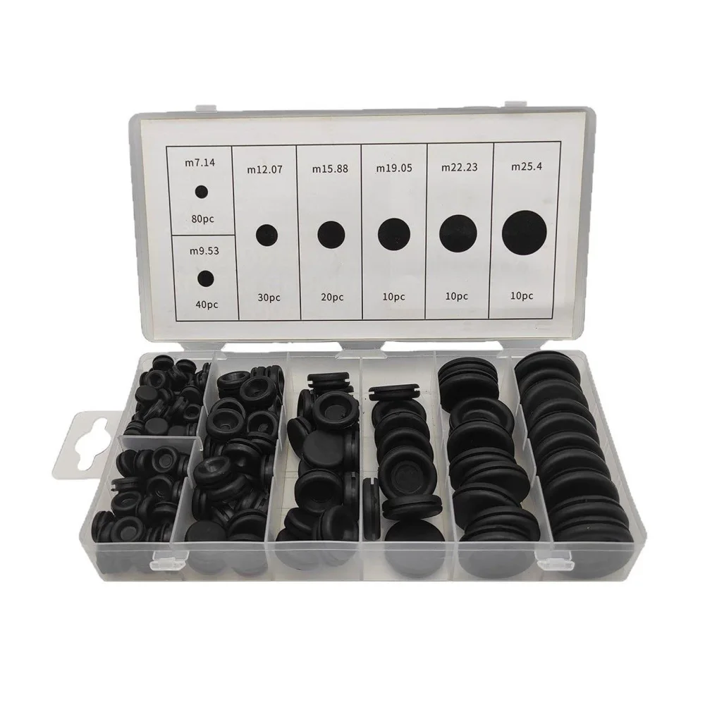 Flexible Rubber Grommets Kit Electrical Wiring Protection Gaskets For Automotive Panel Sealant Hardware Repair Set