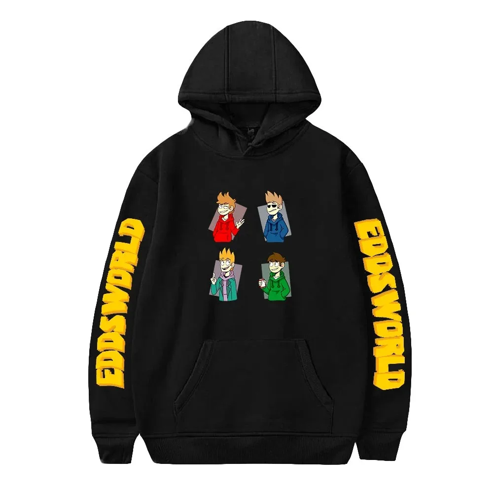 

Large Eddsworld Hoodies for Men and Women, Cartoon Sweatshirt, Funny Anime Print, Harajuku Streetwear, Children's Fashion