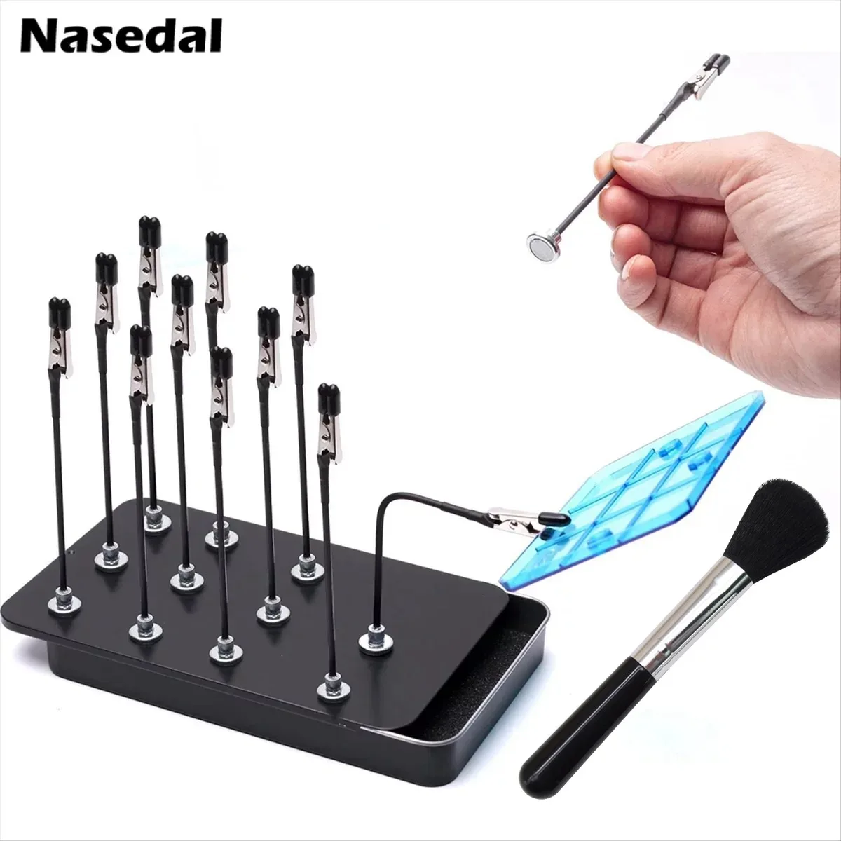 

Model Painting Stand Base 12PCS Magnetic Flexible Alligator Clip Sticks Kit with Brush for GUNDAM Paint Base Airbrush Spray Tool