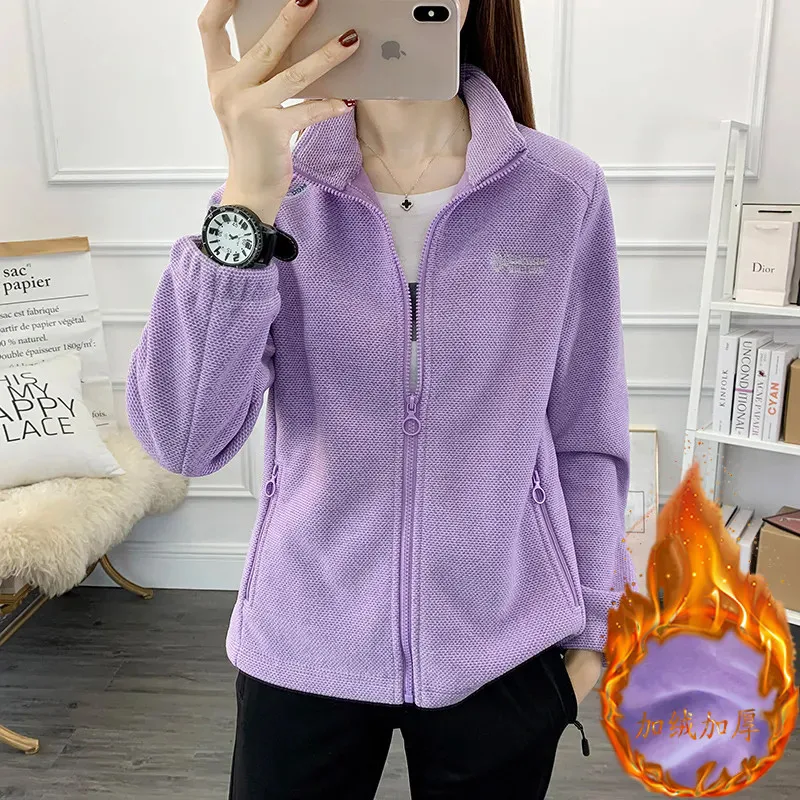 แฟชั่นผู้หญิงขนแกะHoodieแจ็คเก็ตใหม่ฤดูใบไม้ร่วงฤดูหนาวCoat High End Windproofความอบอุ่นหนาIntegralกํามะหยี่เสื้อแจ็คเก็ตหญิง