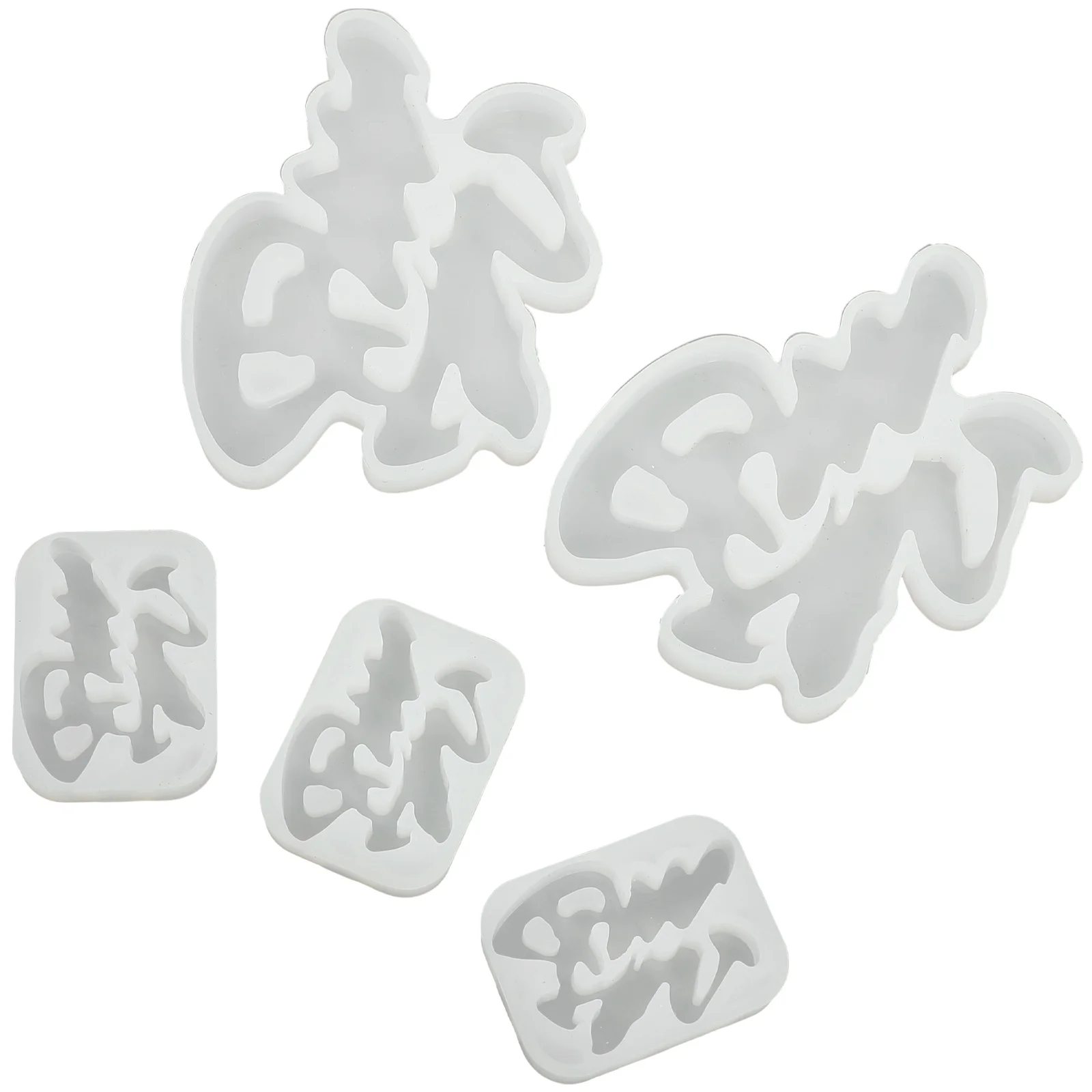 5 Pcs Fu Character Mold New Year Supplies for DIY Decoration Ice Pop Molds Gummy Christmas Centerpieces Decorations