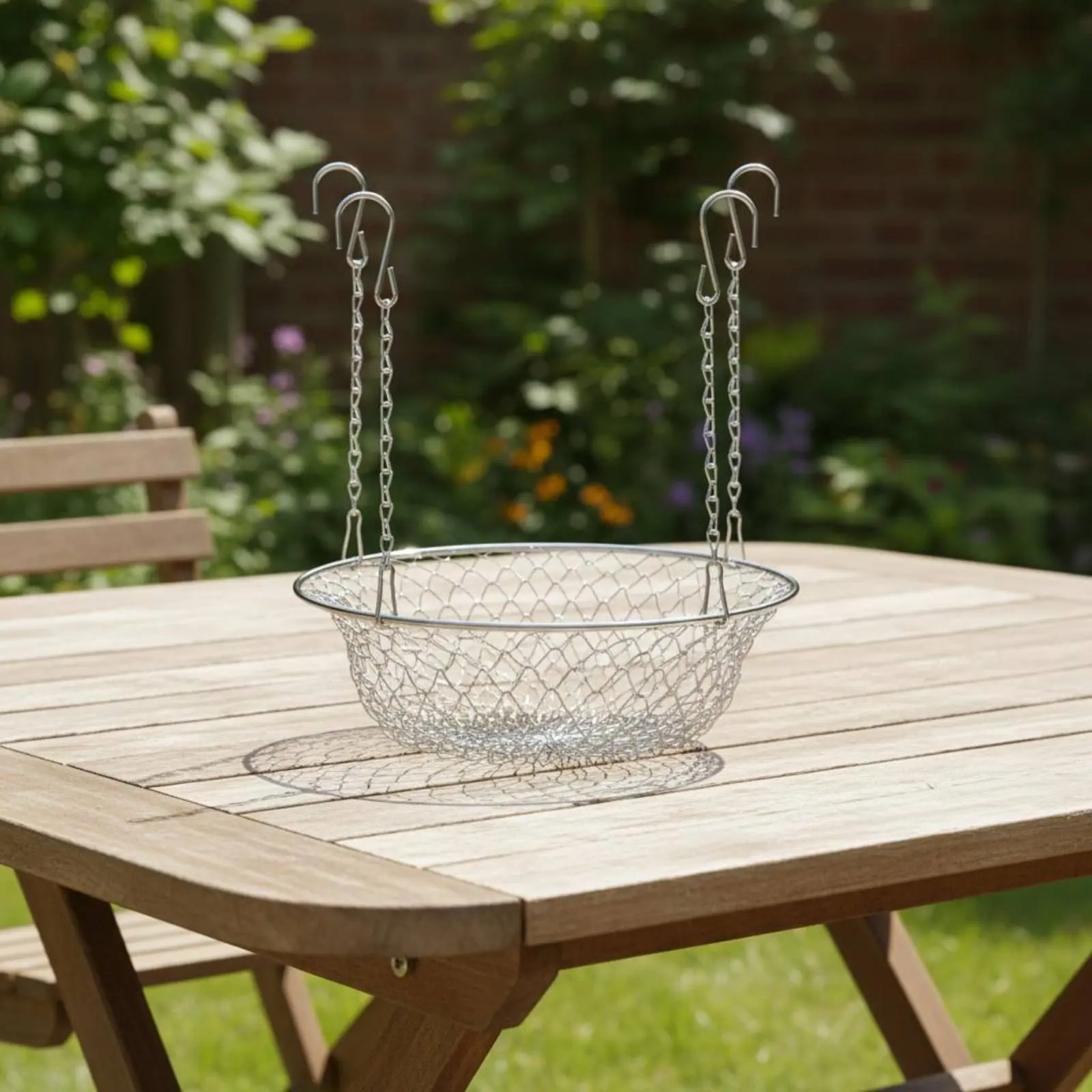 Adjustable Planter Liner Long-Lasting Drainage Basket Hanger Hanging Basket Insert Easy to Use Garden Supply Rust Resistant view 3