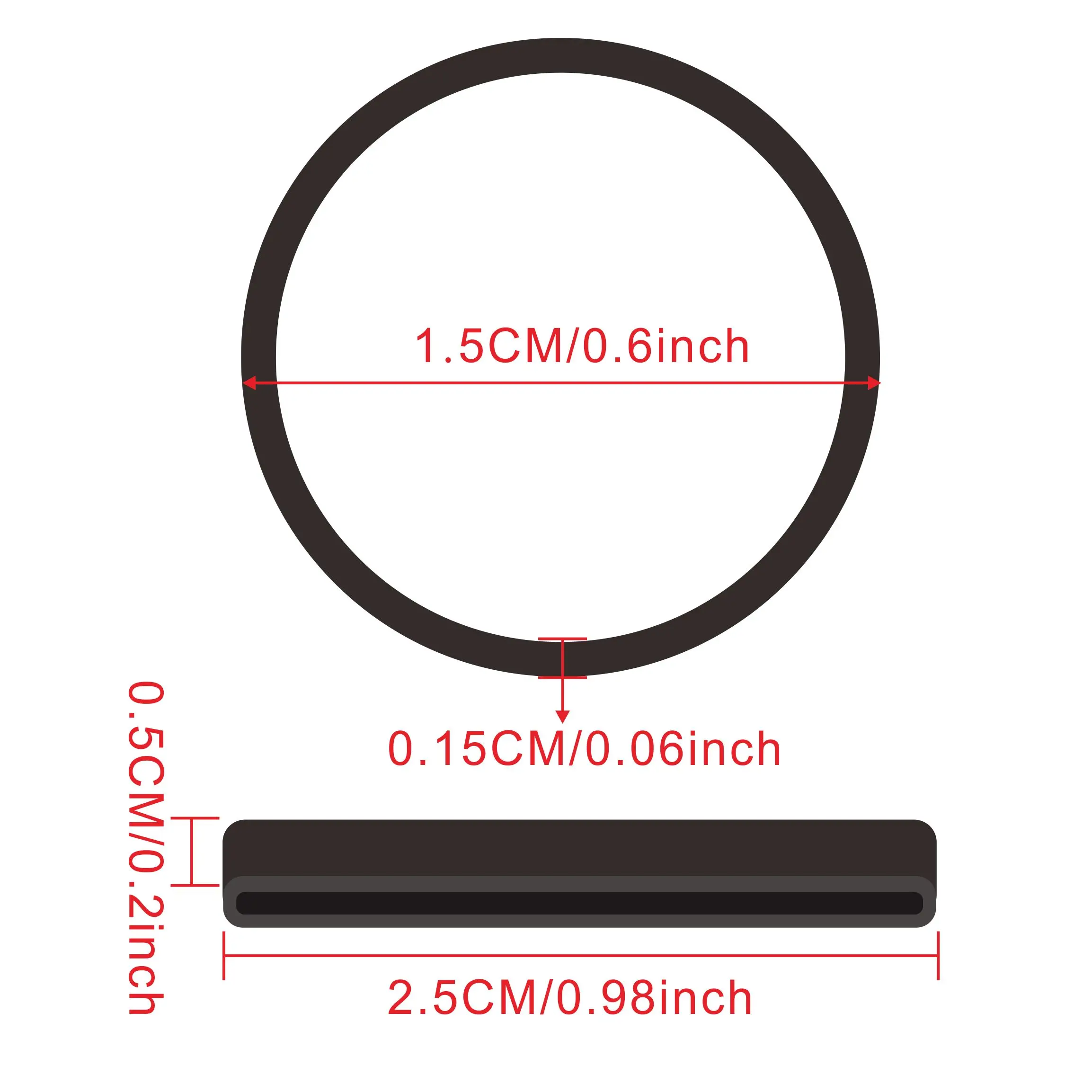 500 Pcs Black O Rings Elastic Rubber Bands Stretchable Latex Rings Supplies For Home Stationery Office Package Stretchable Band